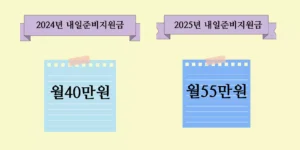 2024년과2025년 군장병내일준비적금 금액 이미지