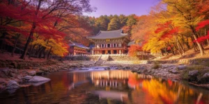 고요한 가을날, 유네스코 세계유산으로 지정된 공주 마곡사의 이미지